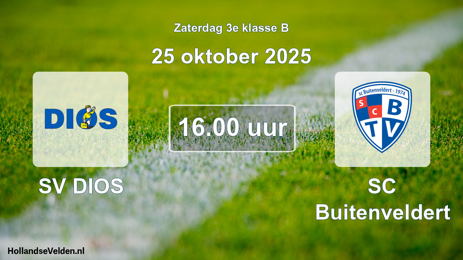 Scheduled Match: SV DIOS - SC Buitenveldert (25 October 2025)