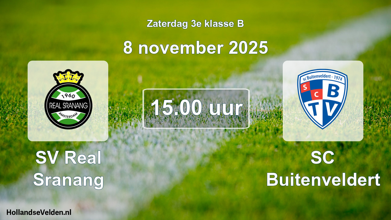 Scheduled Match: SV Real Sranang - SC Buitenveldert (8 November 2025)