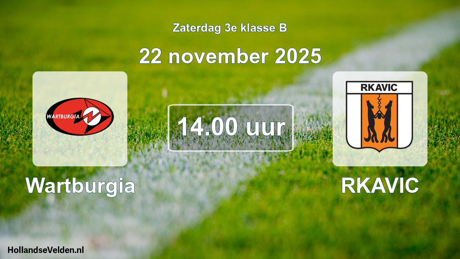 Geplande wedstrijd: Wartburgia - RKAVIC (22 november 2025)
