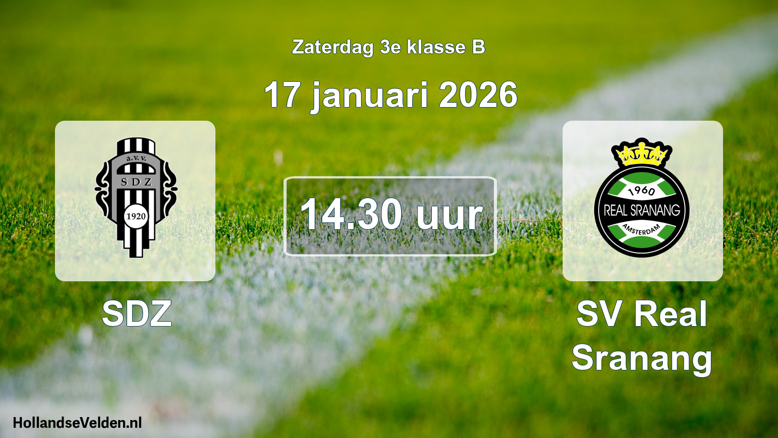 Scheduled Match: SDZ - SV Real Sranang (17 January 2026)