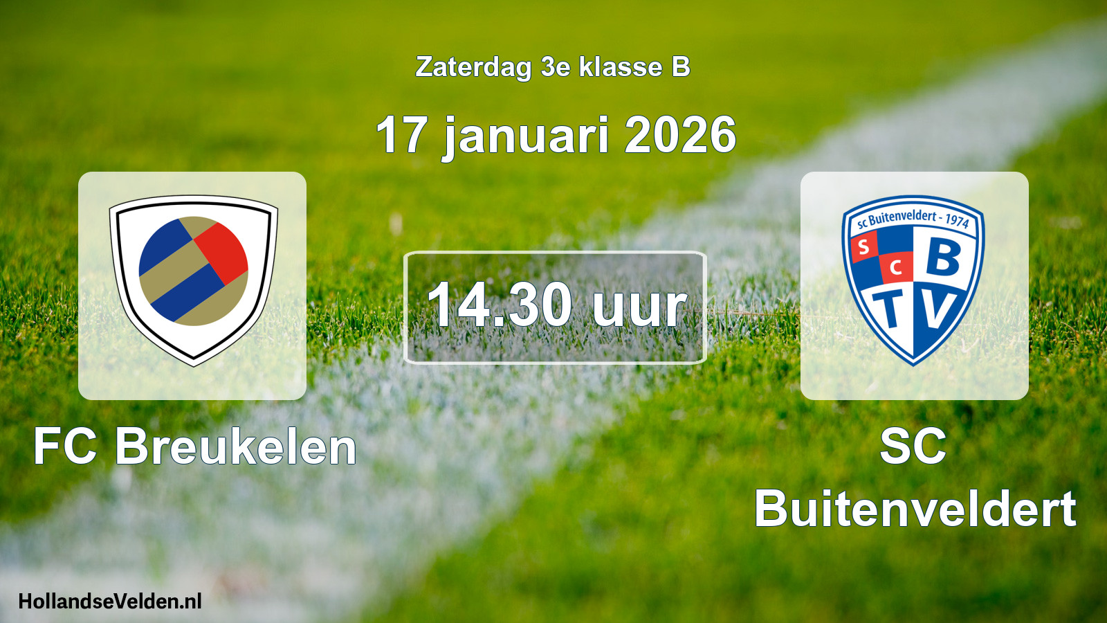 Scheduled Match: FC Breukelen - SC Buitenveldert (17 January 2026)