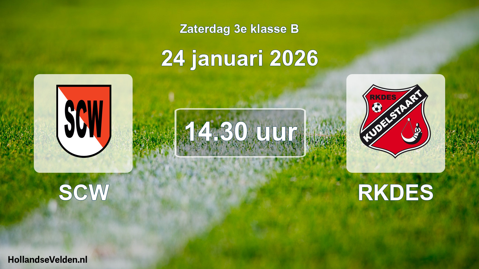 Geplande wedstrijd: SCW - RKDES (24 januari 2026)