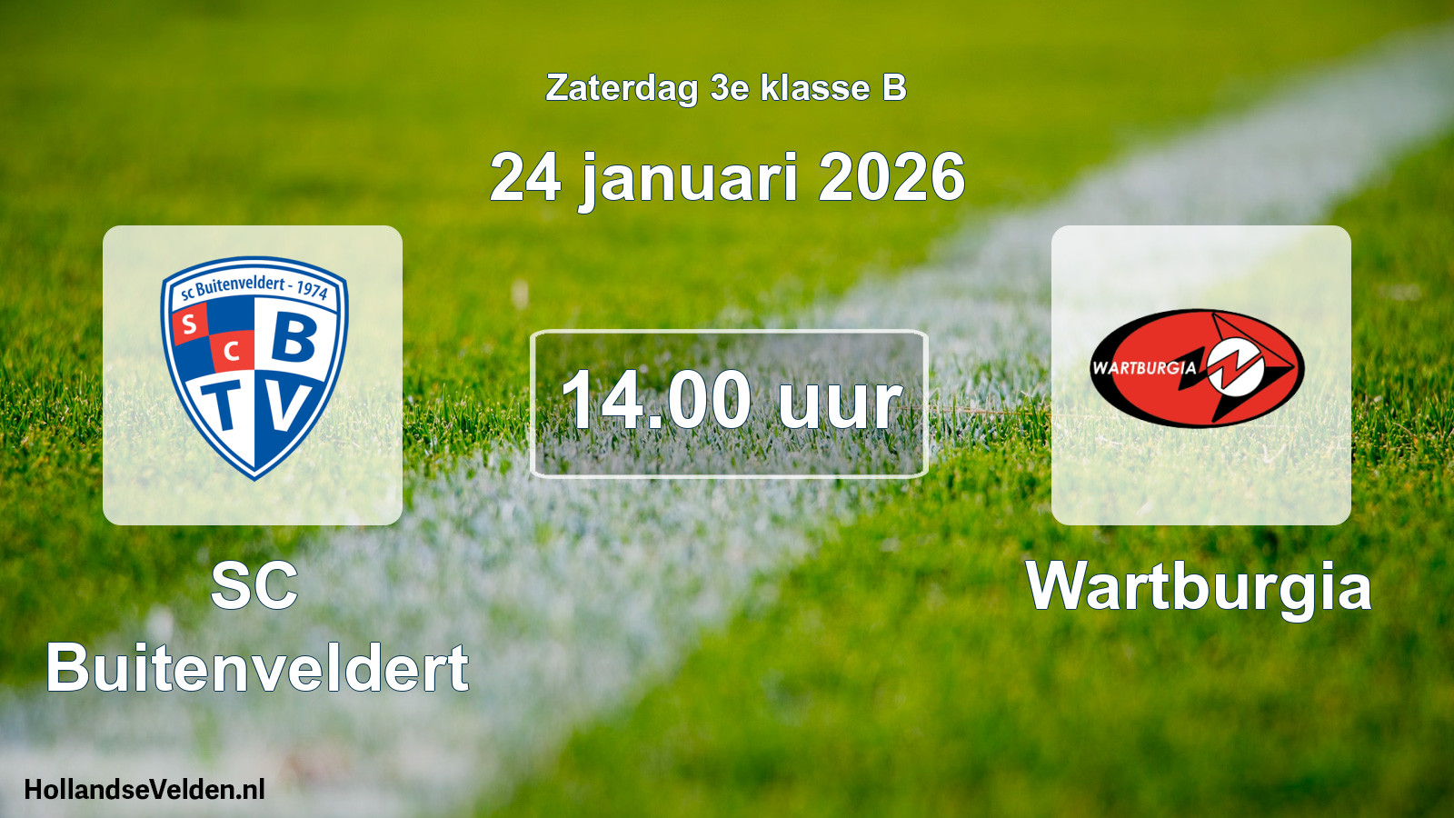 Scheduled Match: SC Buitenveldert - Wartburgia (24 January 2026)