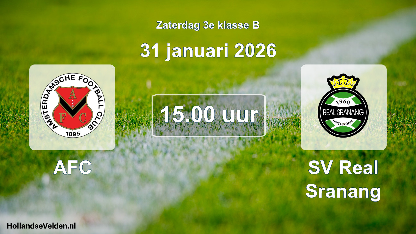 Geplande wedstrijd: AFC - SV Real Sranang (31 januari 2026)