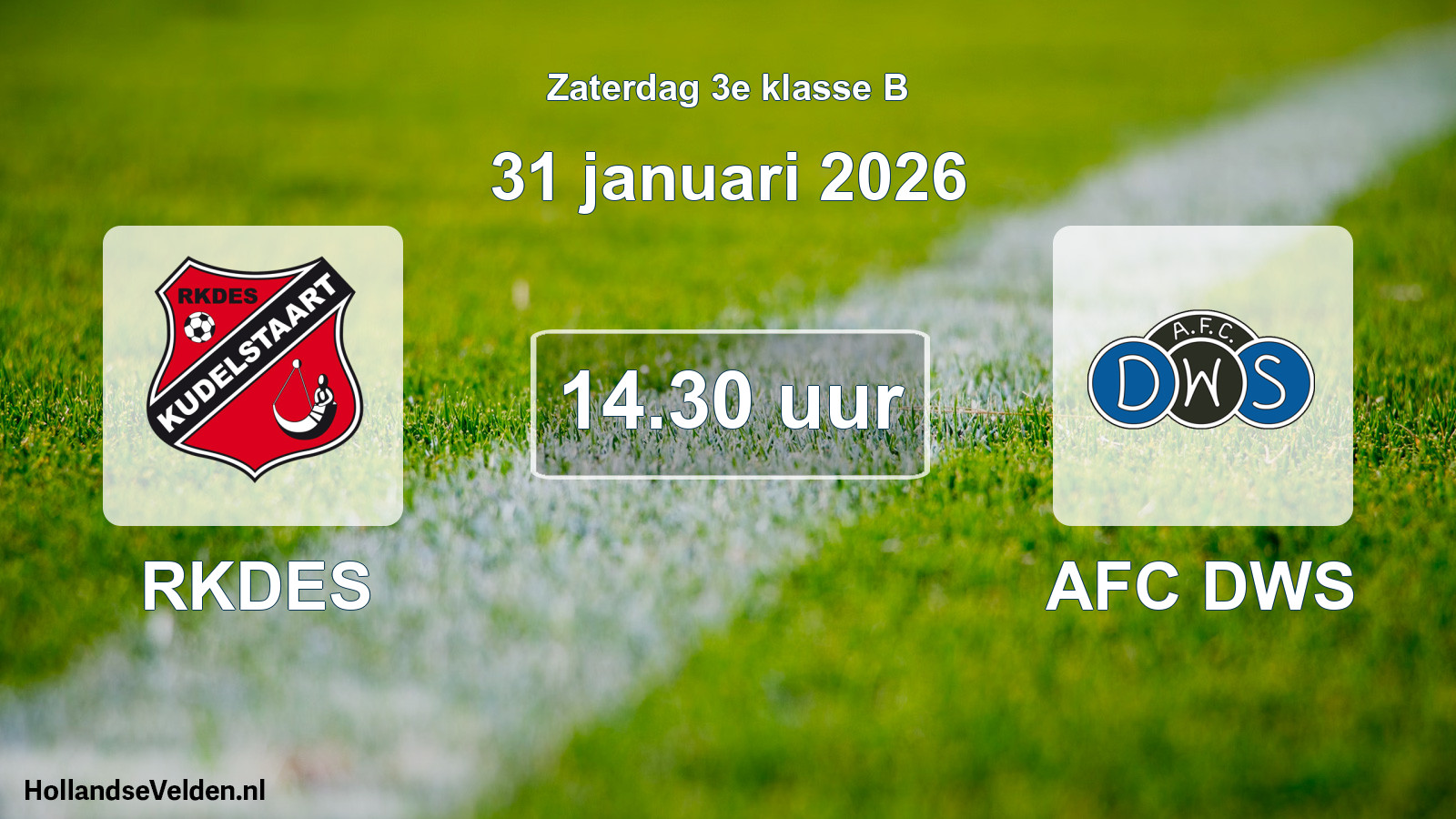 Geplande wedstrijd: RKDES - AFC DWS (31 januari 2026)