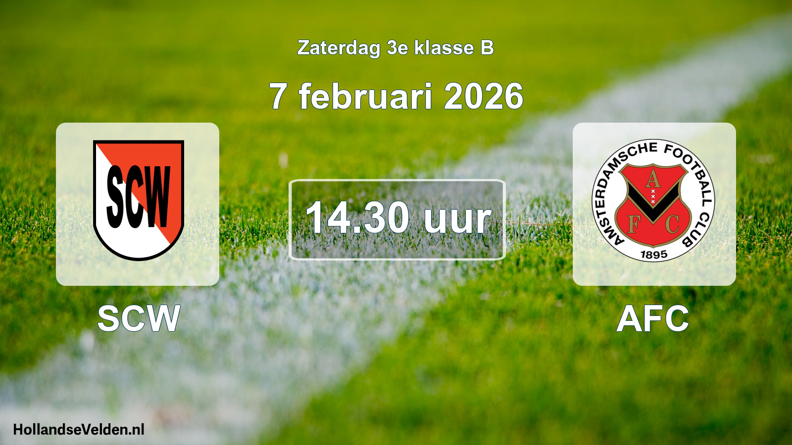 Geplande wedstrijd: SCW - AFC (7 februari 2026)
