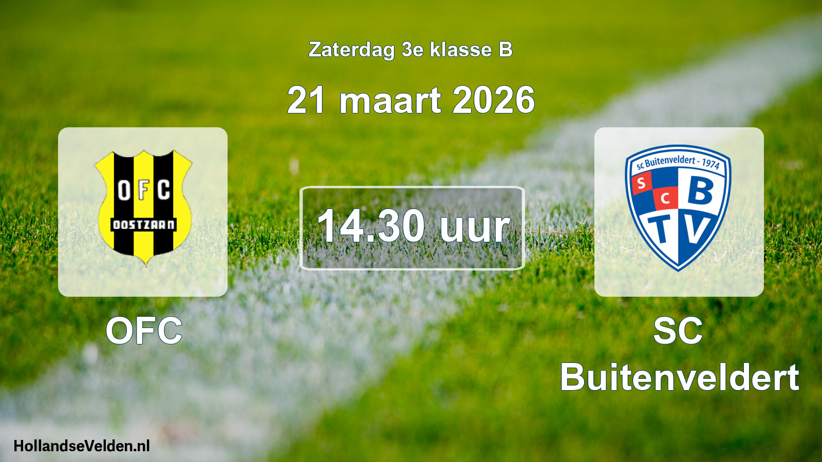 Geplande wedstrijd: OFC - SC Buitenveldert (21 maart 2026)