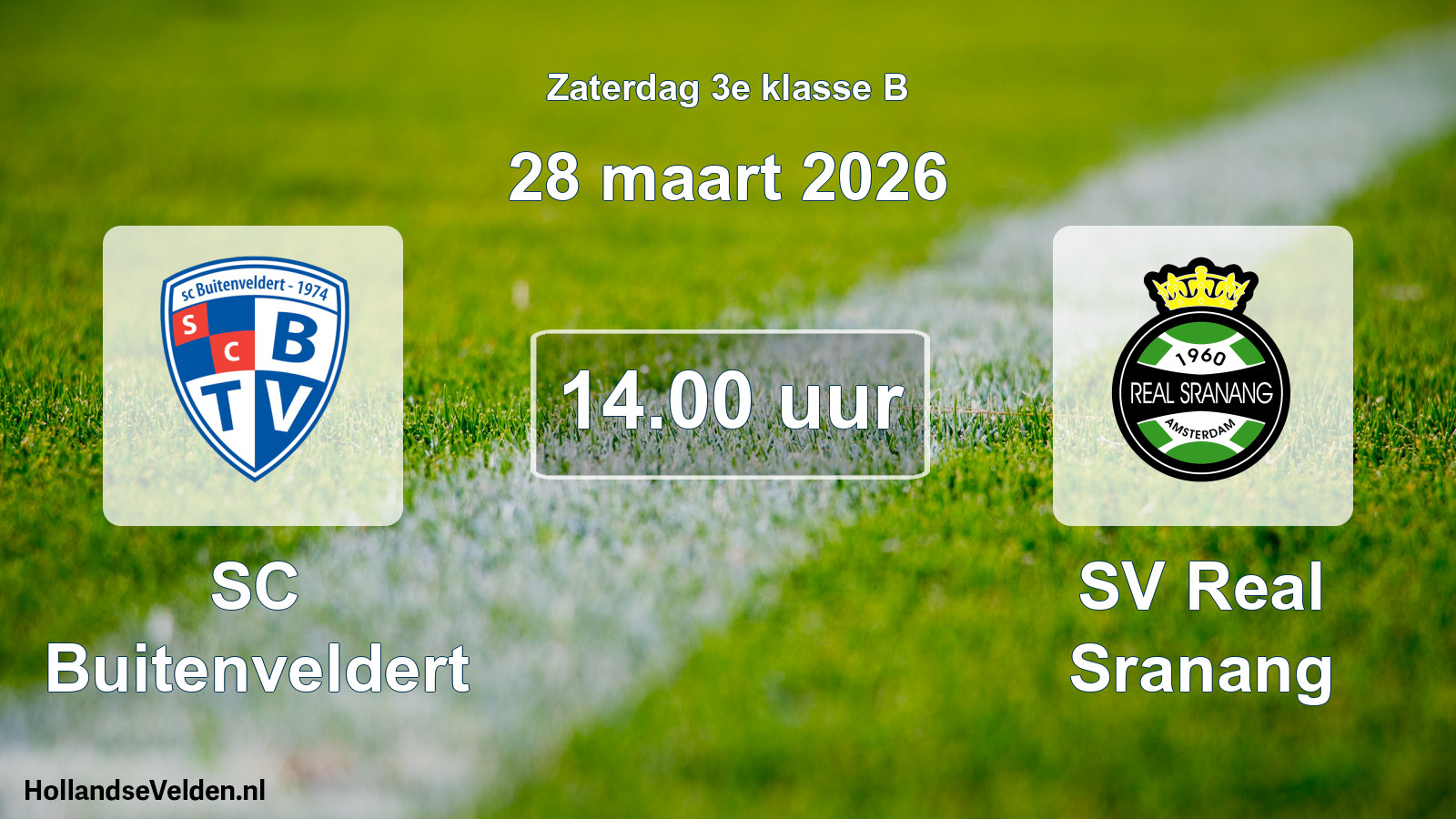 Scheduled Match: SC Buitenveldert - SV Real Sranang (28 March 2026)
