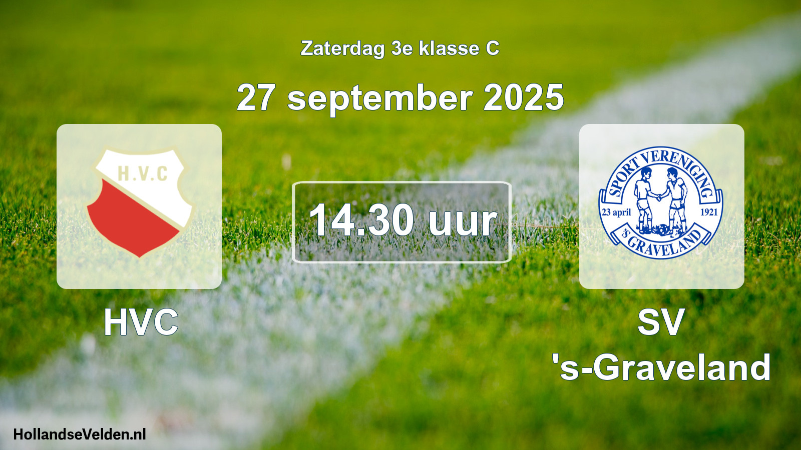Geplande wedstrijd: HVC - SV 's-Graveland (27 september 2025)