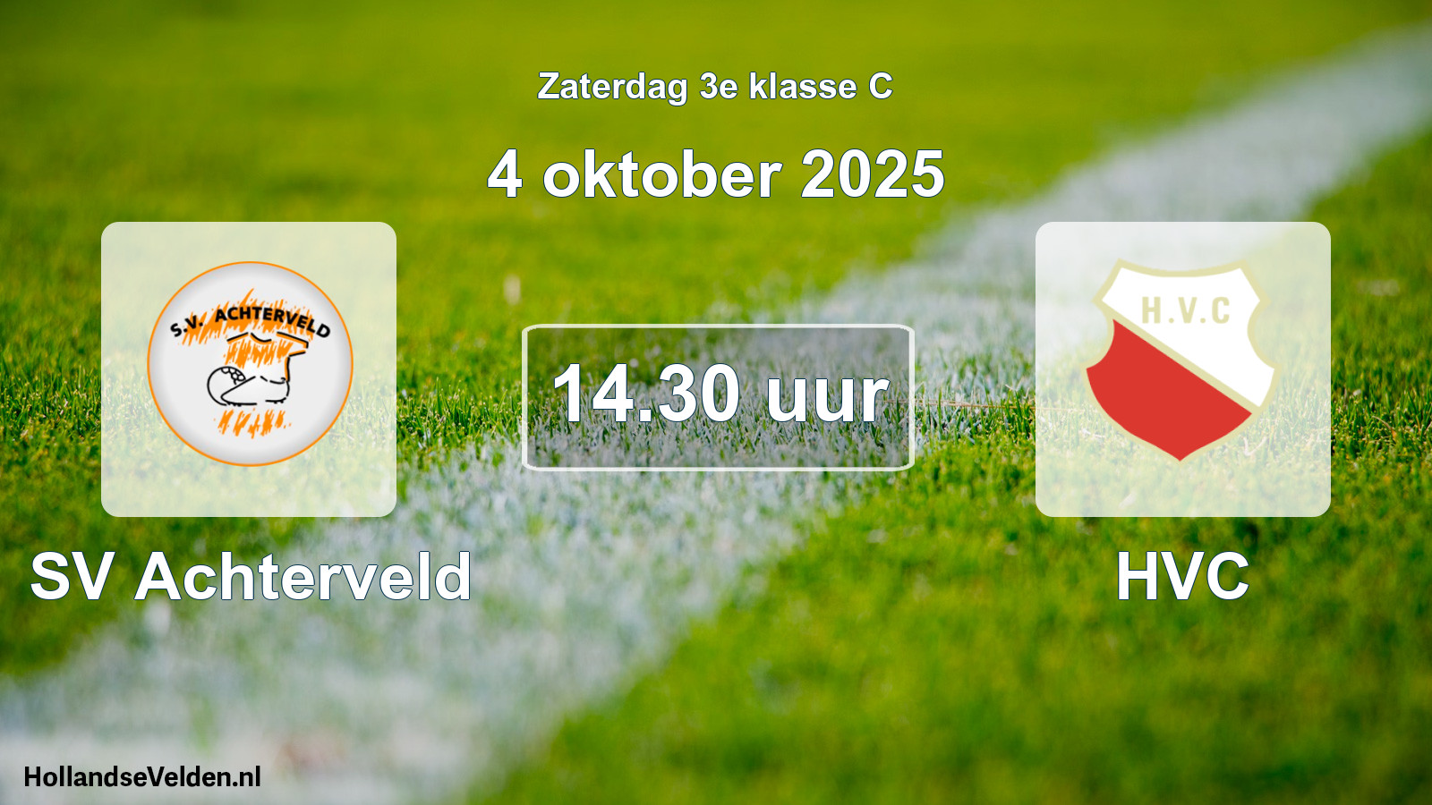 Scheduled Match: SV Achterveld - HVC (4 October 2025)