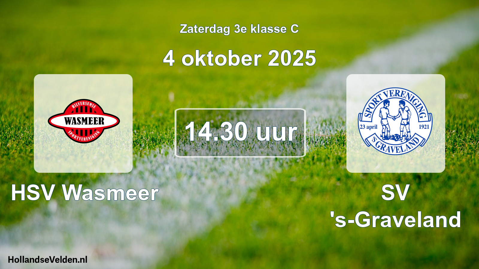 Scheduled Match: HSV Wasmeer - SV 's-Graveland (4 October 2025)