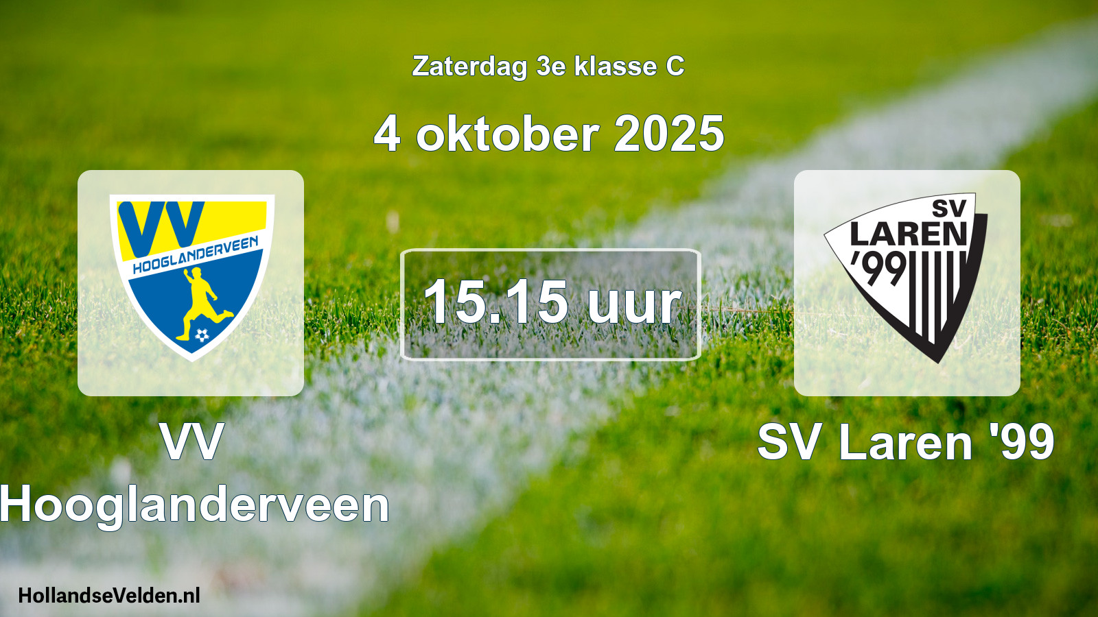 Scheduled Match: VV Hooglanderveen - SV Laren '99 (4 October 2025)