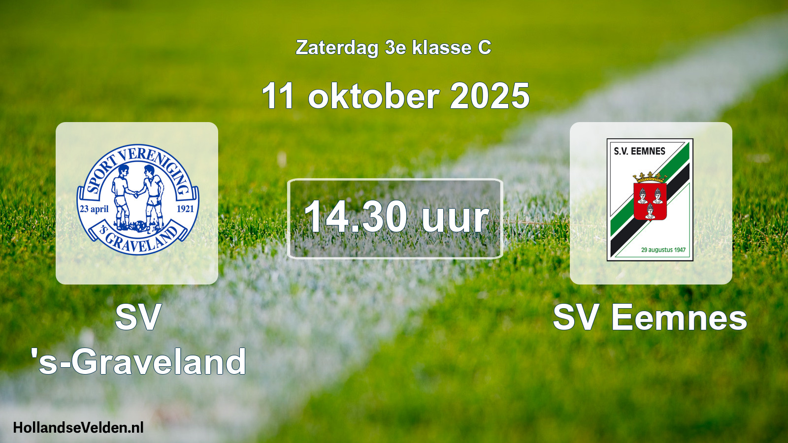 Scheduled Match: SV 's-Graveland - SV Eemnes (11 October 2025)