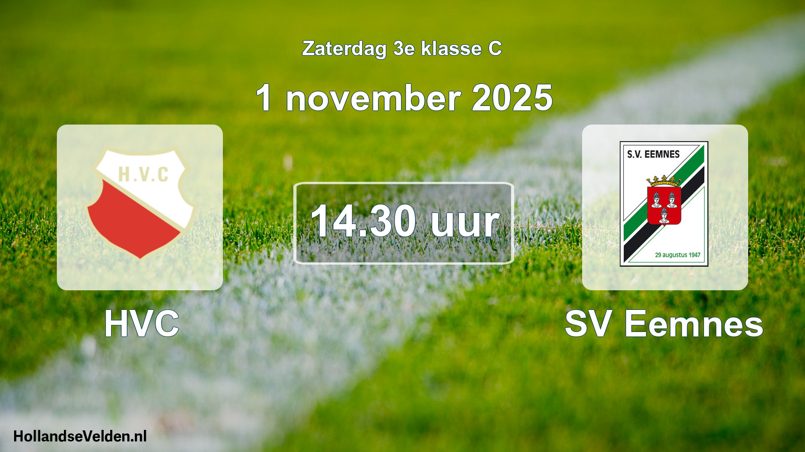 Scheduled Match: HVC - SV Eemnes (1 November 2025)