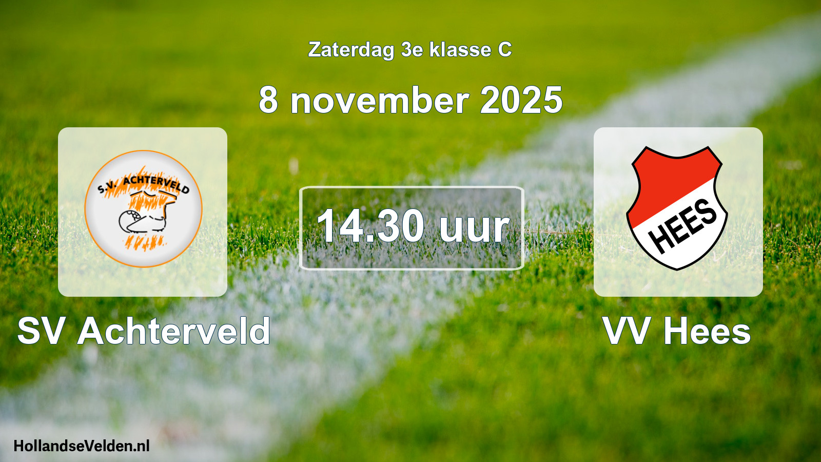 Scheduled Match: SV Achterveld - VV Hees (8 November 2025)