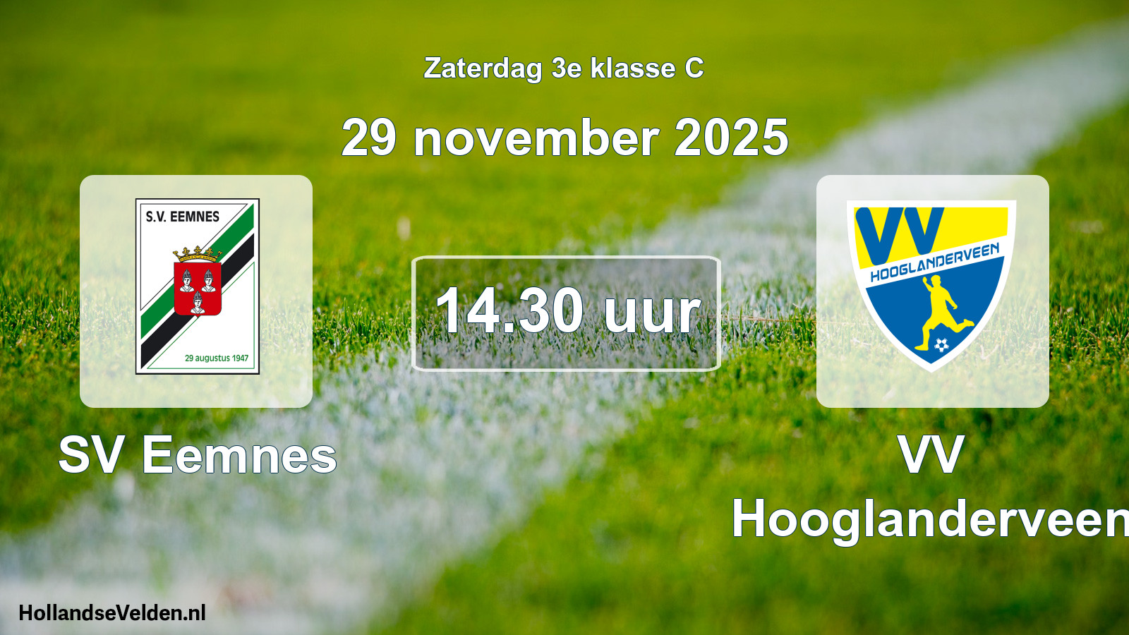 Scheduled Match: SV Eemnes - VV Hooglanderveen (29 November 2025)