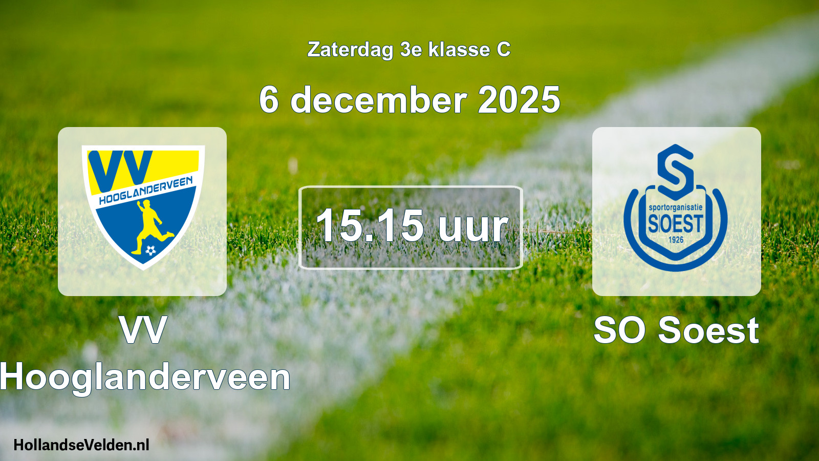 Scheduled Match: VV Hooglanderveen - SO Soest (6 December 2025)
