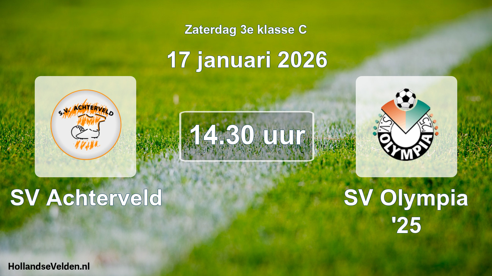 Scheduled Match: SV Achterveld - SV Olympia '25 (17 January 2026)
