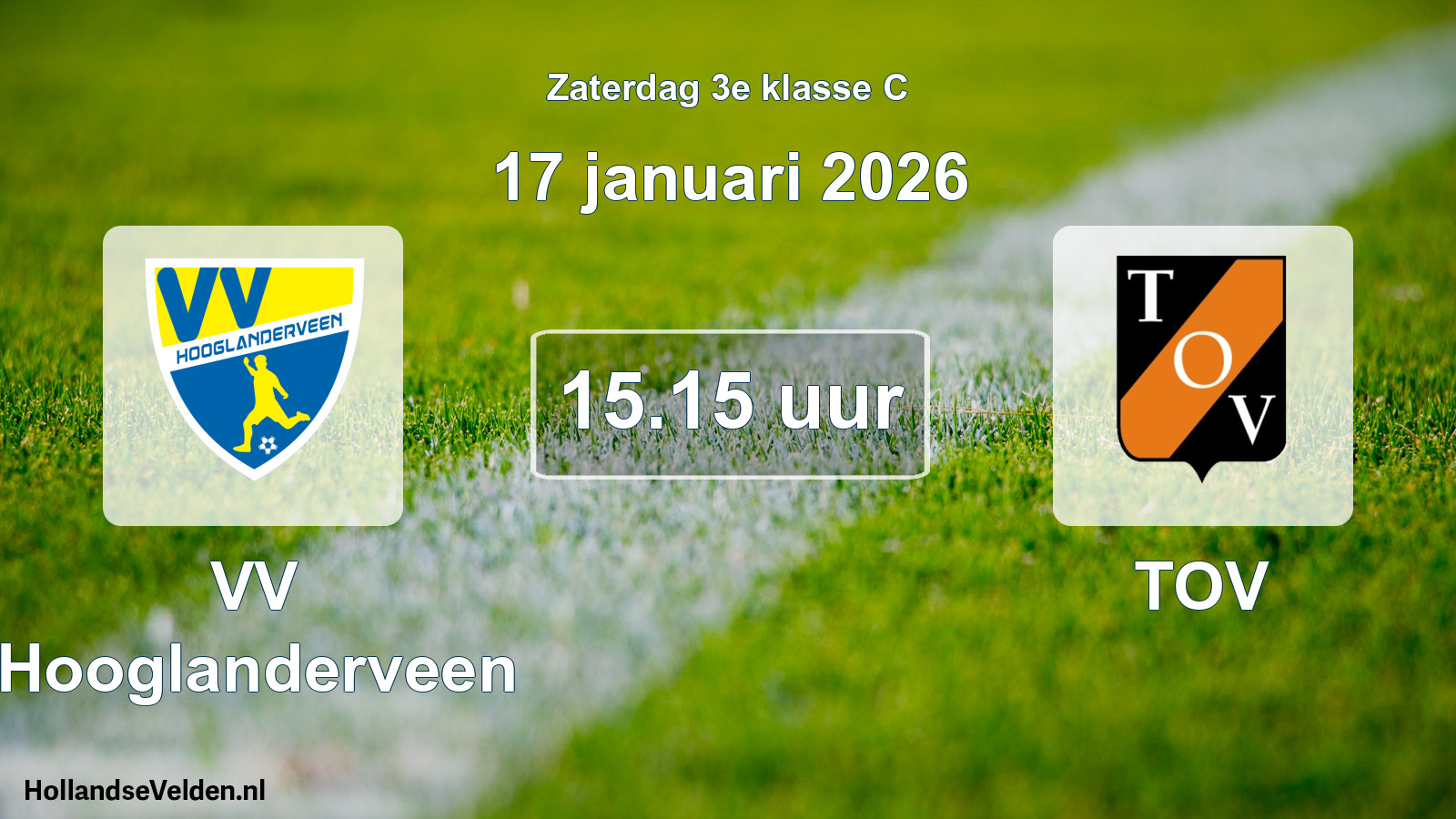 Scheduled Match: VV Hooglanderveen - TOV (17 January 2026)