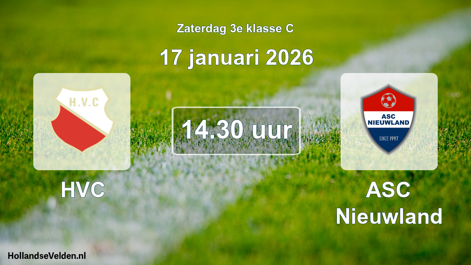 Scheduled Match: HVC - ASC Nieuwland (17 January 2026)