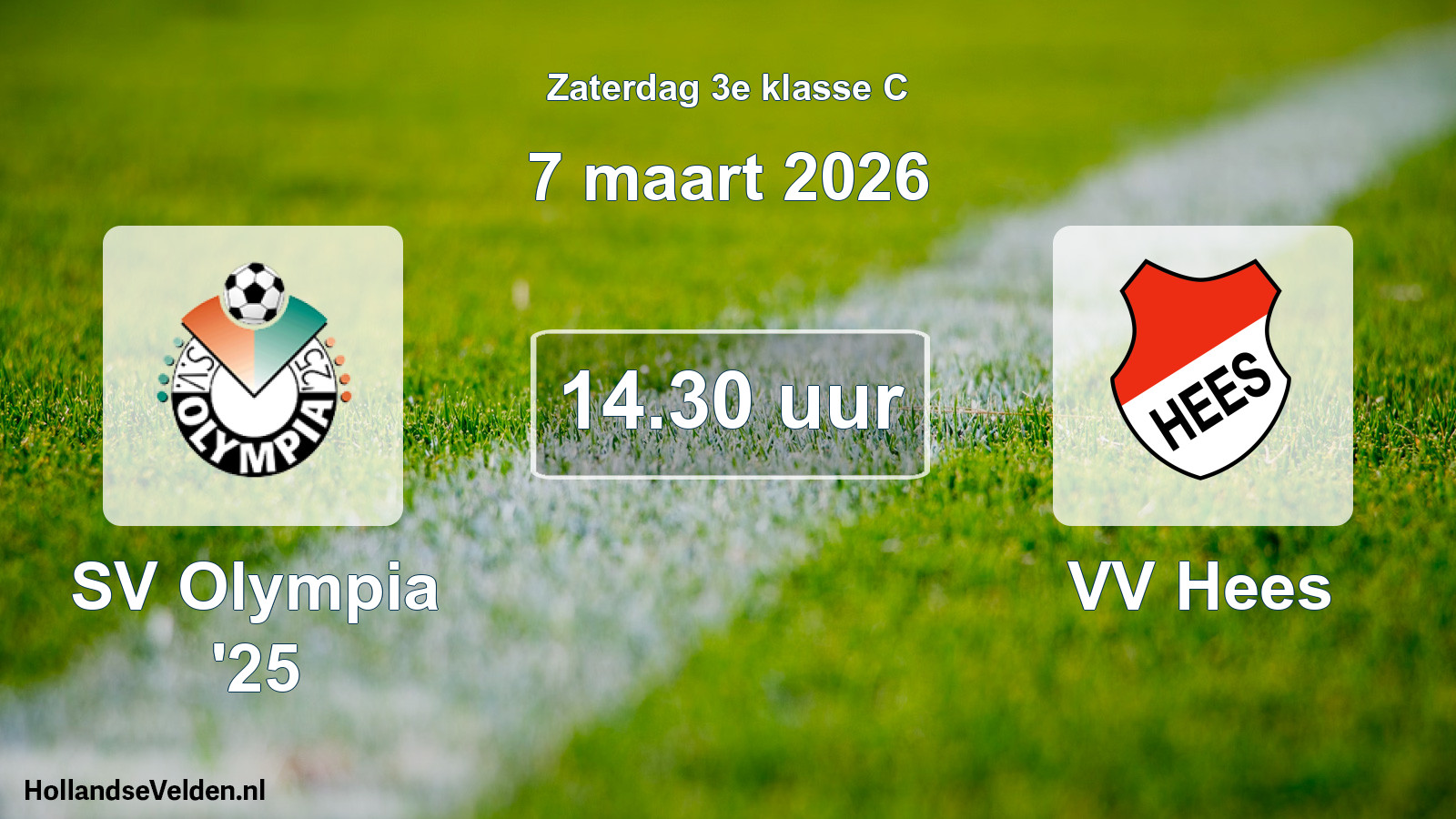 Scheduled Match: SV Olympia '25 - VV Hees (7 March 2026)