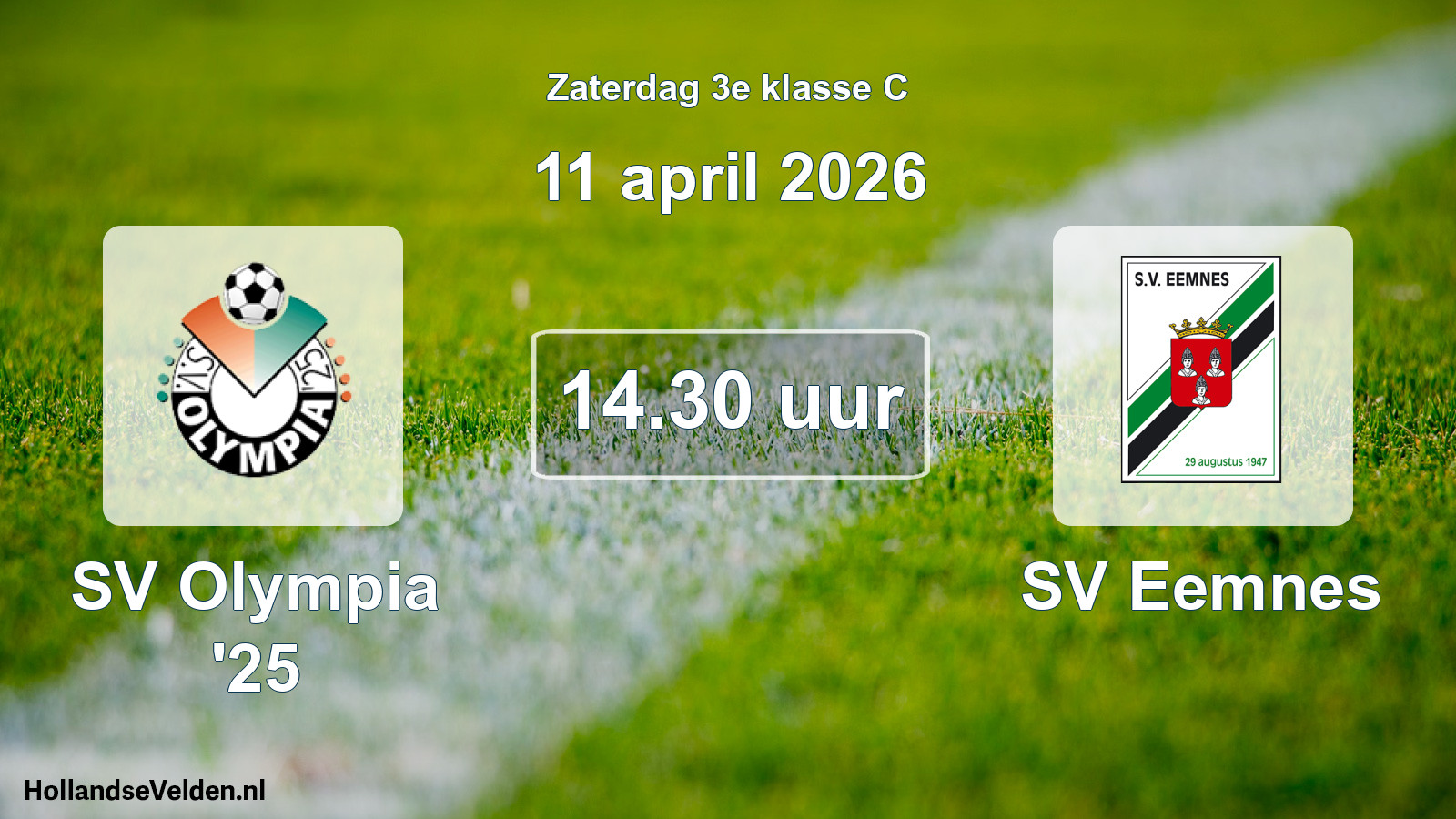Scheduled Match: SV Olympia '25 - SV Eemnes (11 April 2026)
