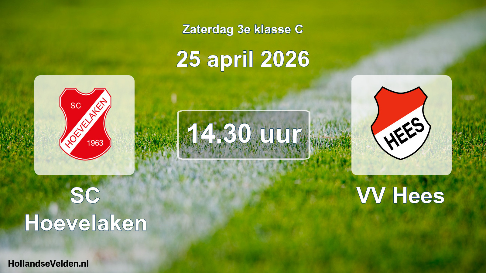 Scheduled Match: SC Hoevelaken - VV Hees (25 April 2026)