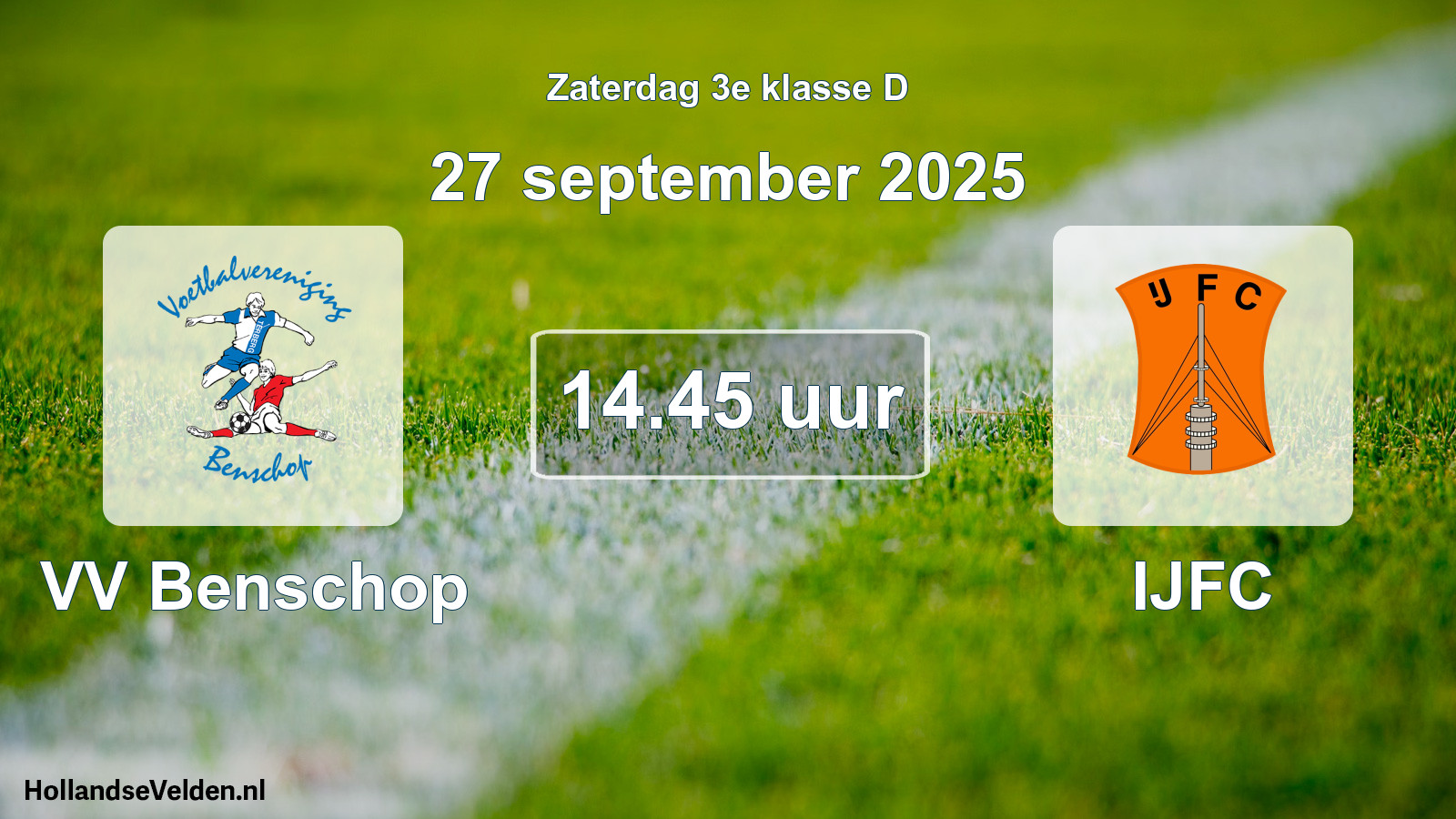 Geplande wedstrijd: VV Benschop - IJFC (27 september 2025)