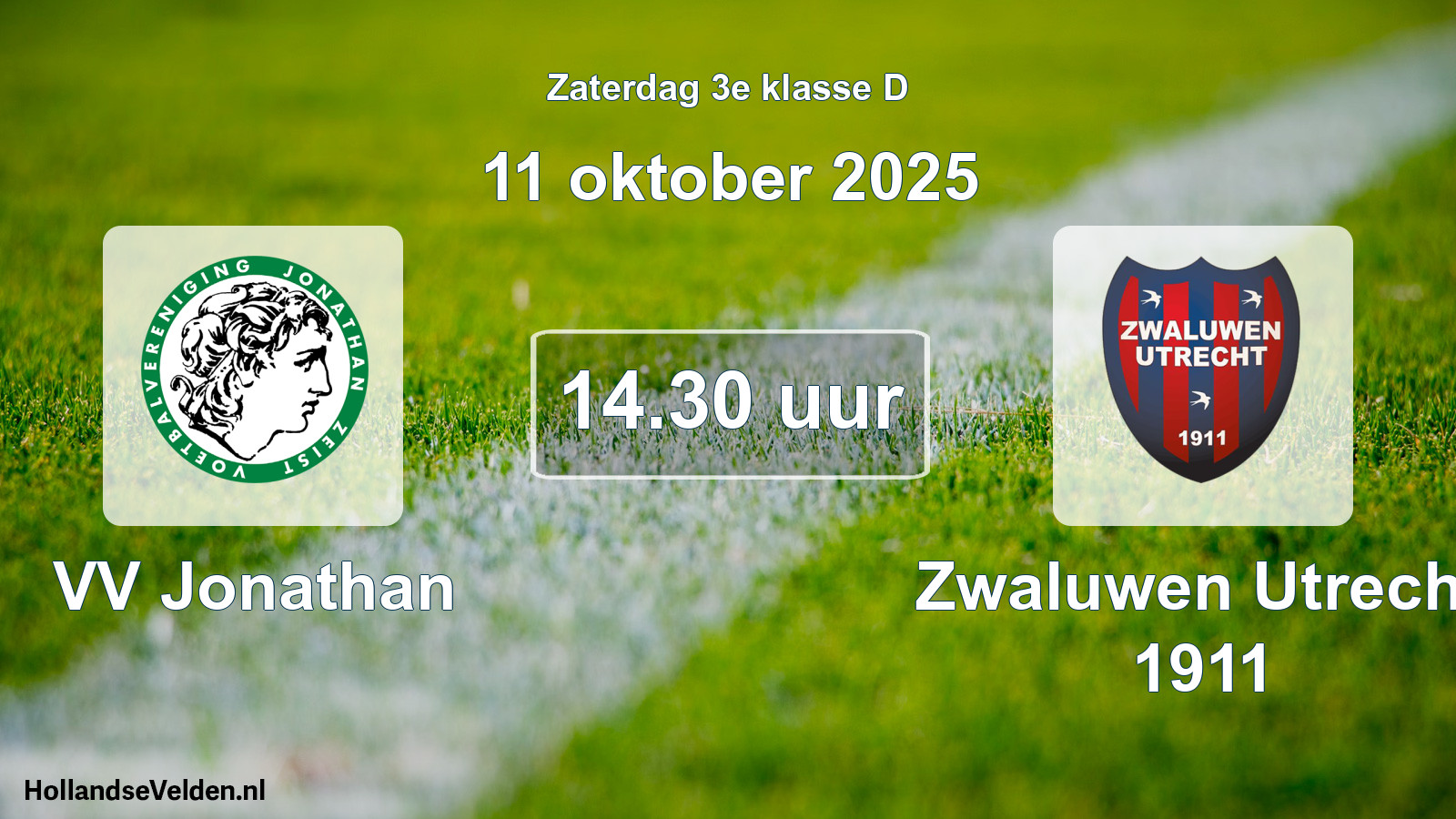 Geplande wedstrijd: VV Jonathan - Zwaluwen Utrecht 1911 (11 oktober 2025)