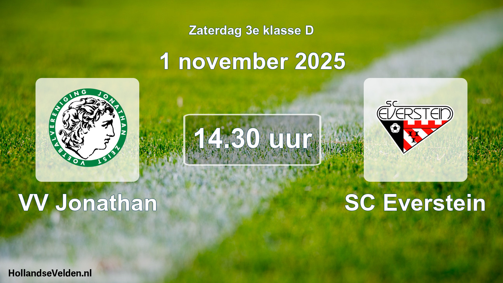 Geplande wedstrijd: VV Jonathan - SC Everstein (1 november 2025)