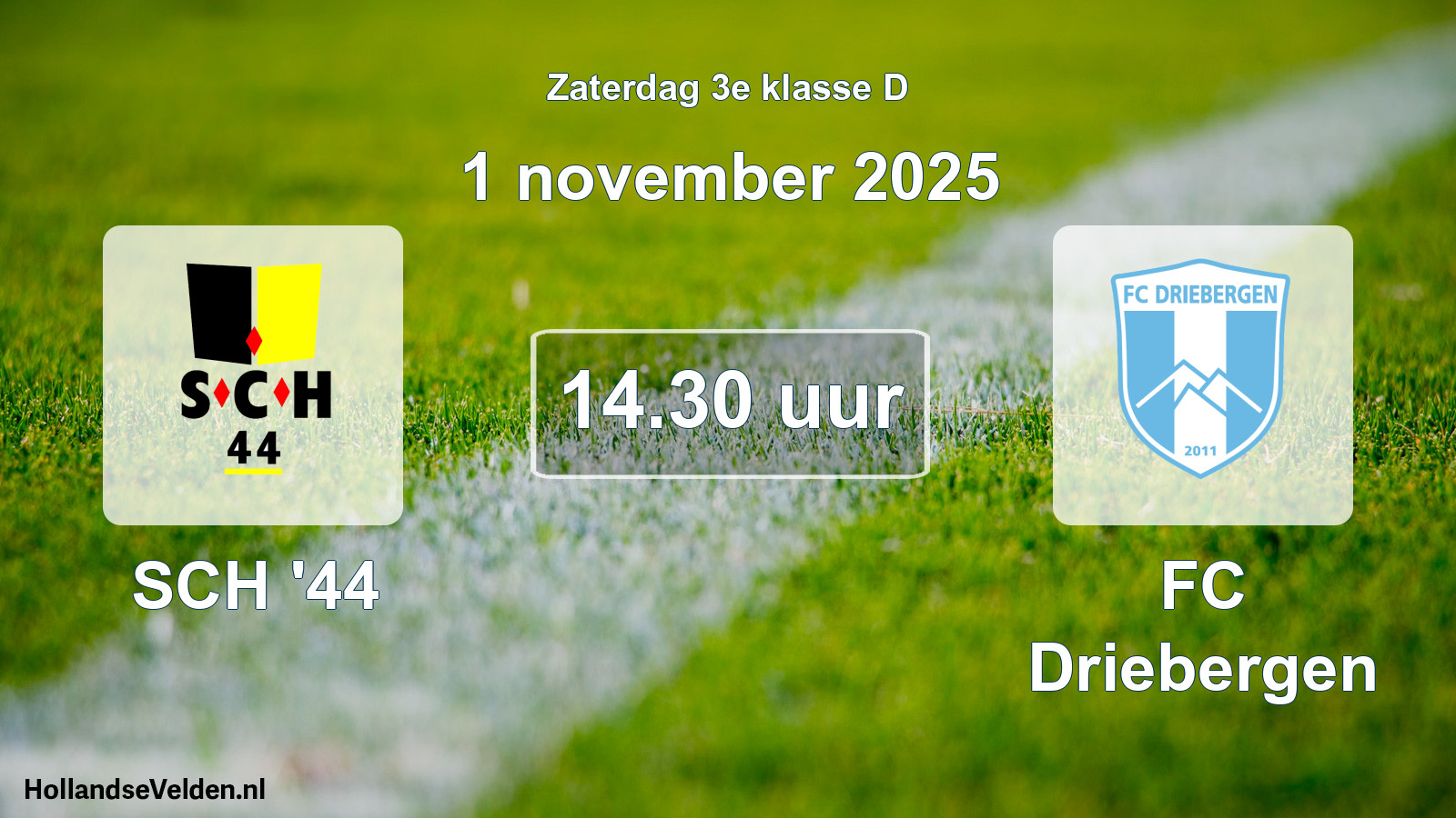 Geplande wedstrijd: SCH '44 - FC Driebergen (1 november 2025)