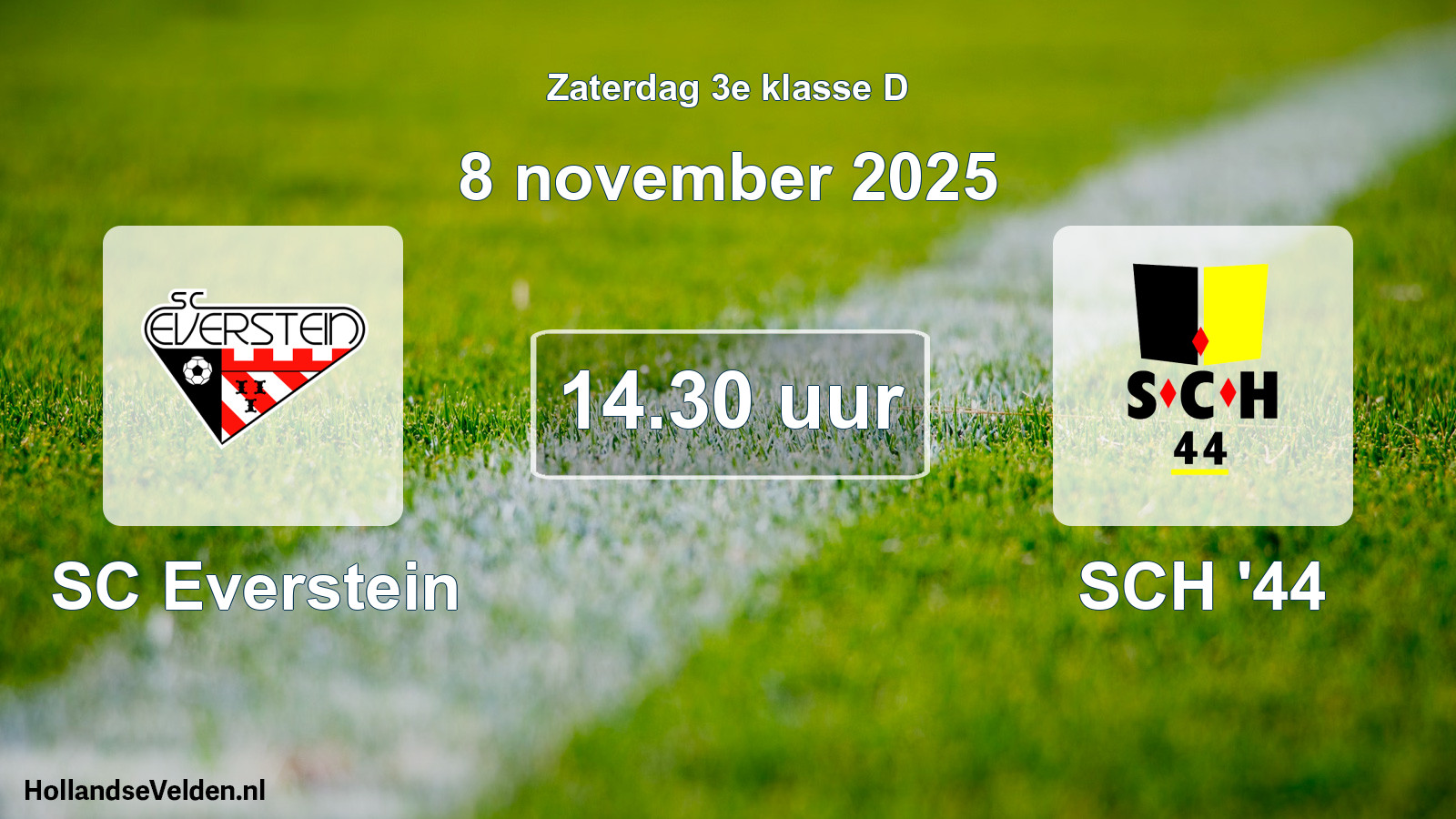 Geplande wedstrijd: SC Everstein - SCH '44 (8 november 2025)