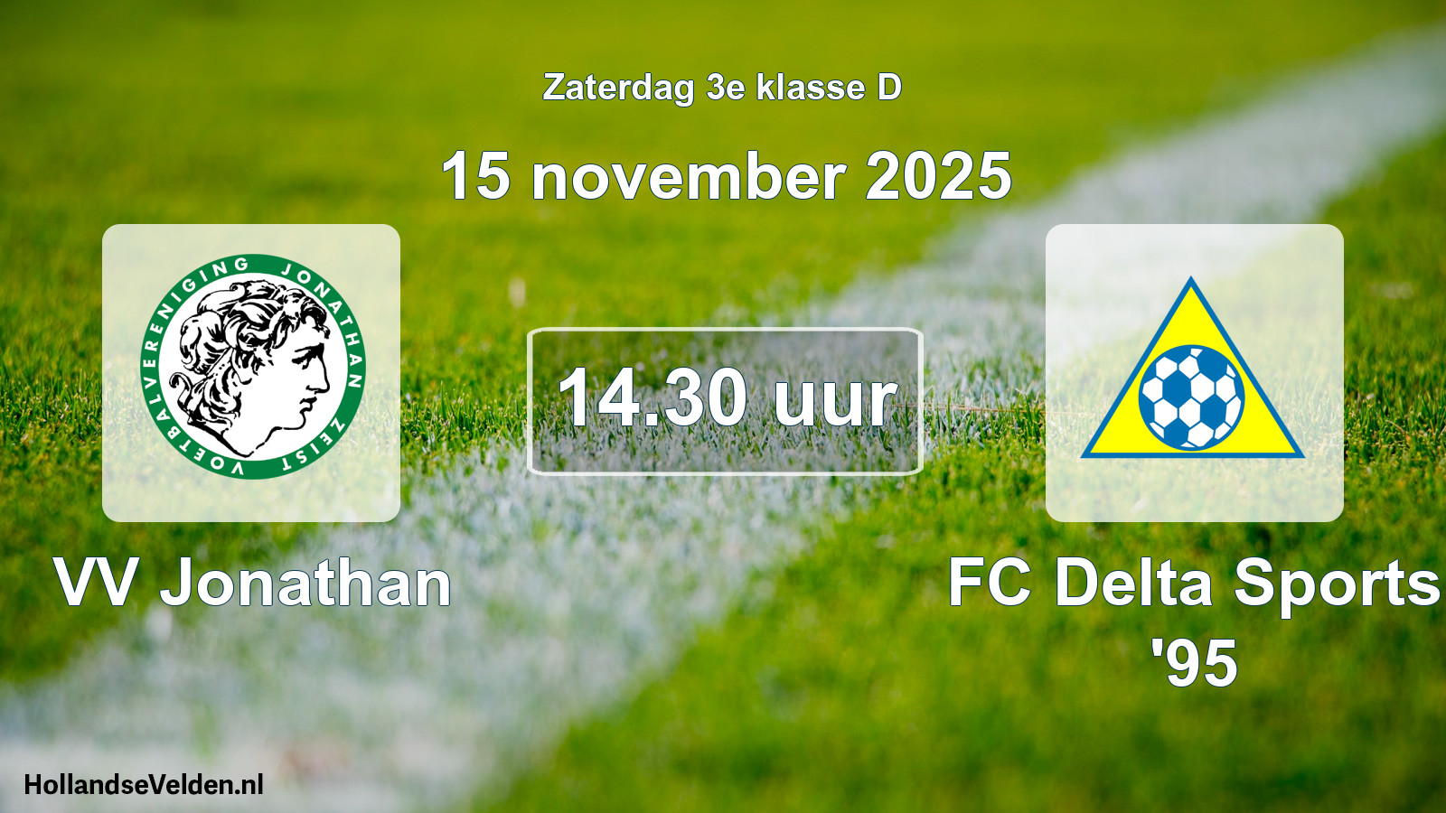 Geplande wedstrijd: VV Jonathan - FC Delta Sports '95 (15 november 2025)