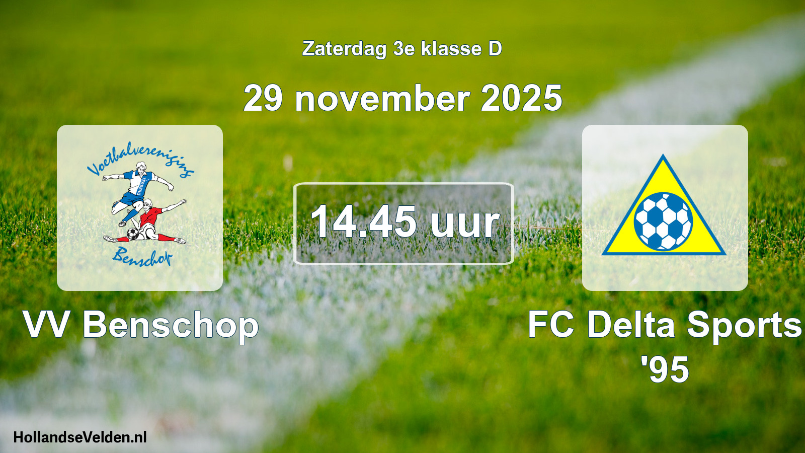 Geplande wedstrijd: VV Benschop - FC Delta Sports '95 (29 november 2025)