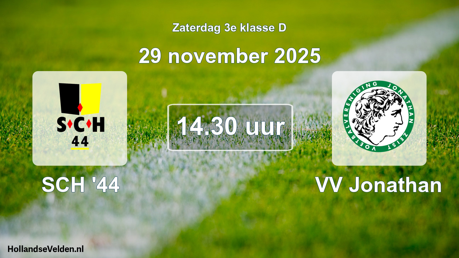 Geplande wedstrijd: SCH '44 - VV Jonathan (29 november 2025)