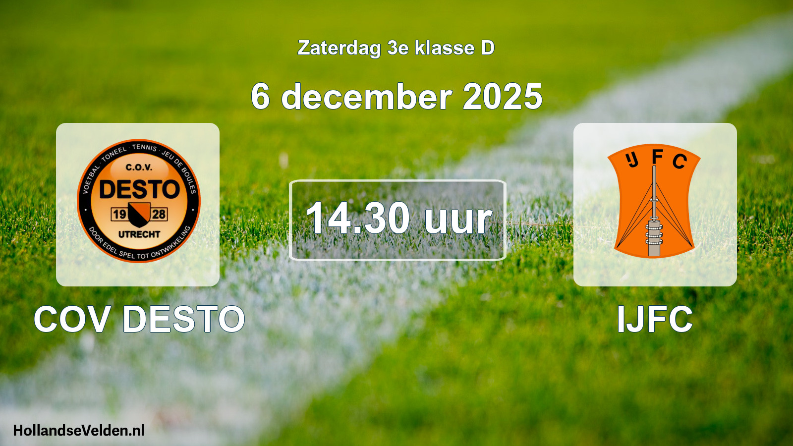 Geplande wedstrijd: COV DESTO - IJFC (6 december 2025)