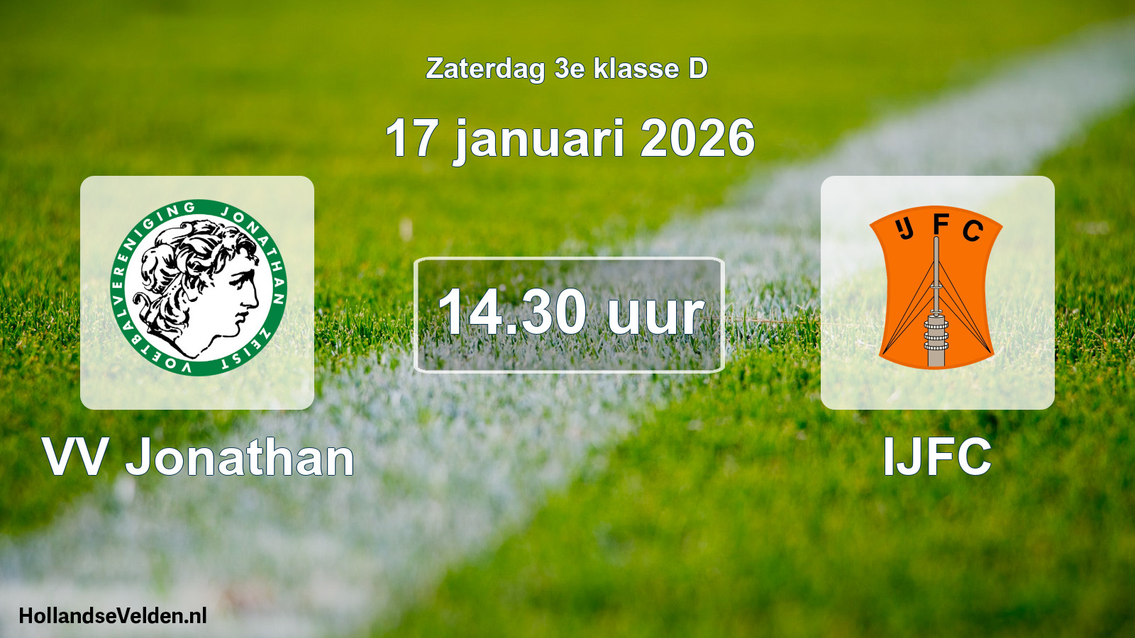Geplande wedstrijd: VV Jonathan - IJFC (17 januari 2026)