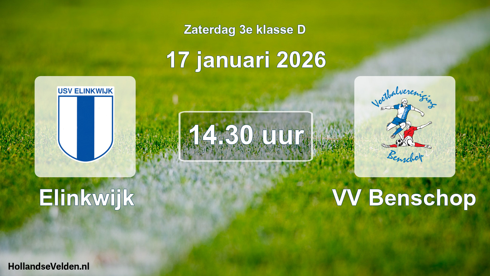 Geplande wedstrijd: Elinkwijk - VV Benschop (17 januari 2026)