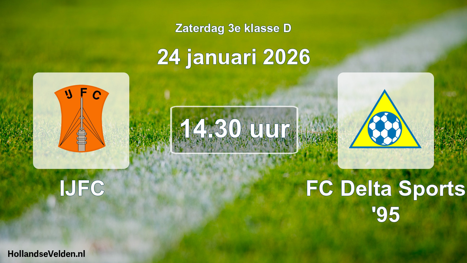 Geplande wedstrijd: IJFC - FC Delta Sports '95 (24 januari 2026)