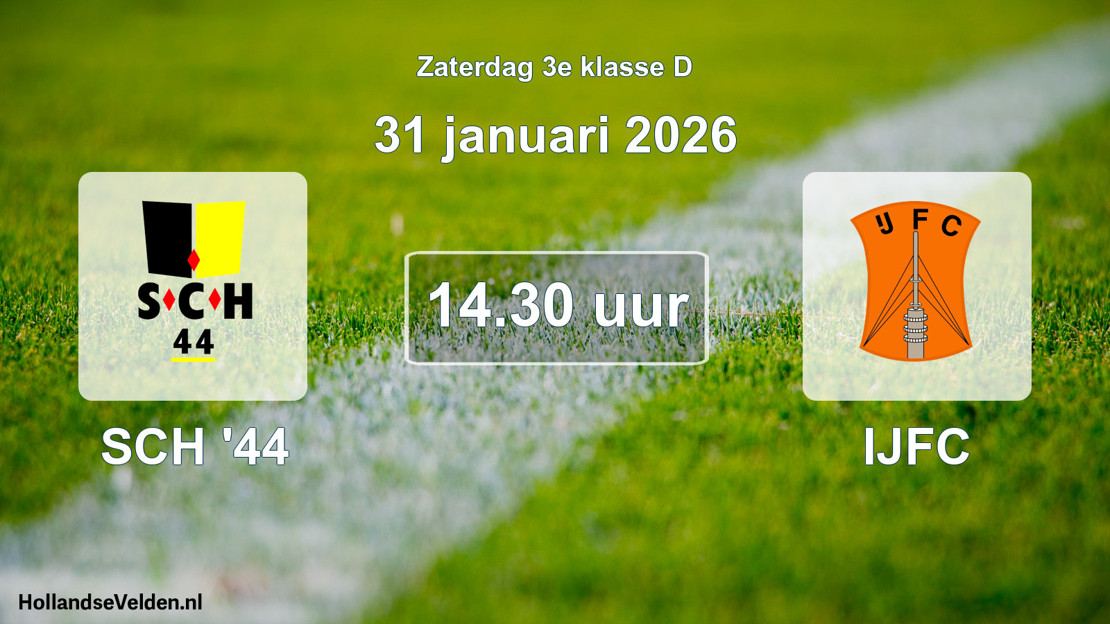 Geplande wedstrijd: SCH '44 - IJFC (31 januari 2026)