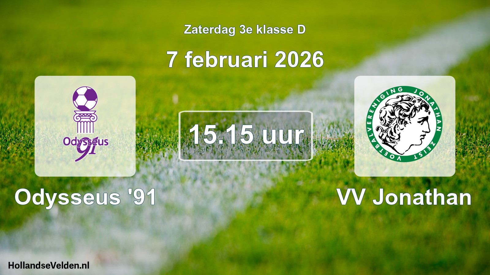 Geplande wedstrijd: Odysseus '91 - VV Jonathan (7 februari 2026)
