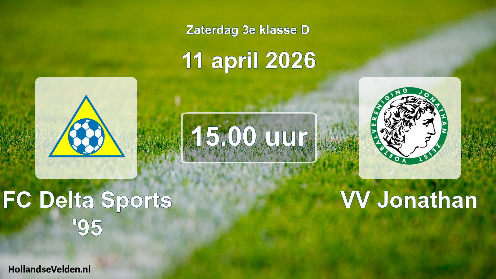 Geplande wedstrijd: FC Delta Sports '95 - VV Jonathan (11 april 2026)