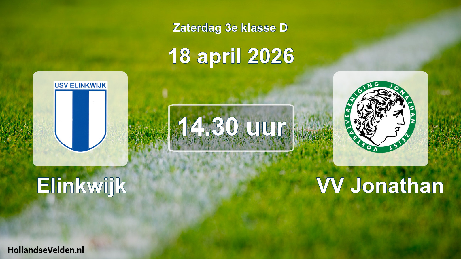 Geplande wedstrijd: Elinkwijk - VV Jonathan (18 april 2026)