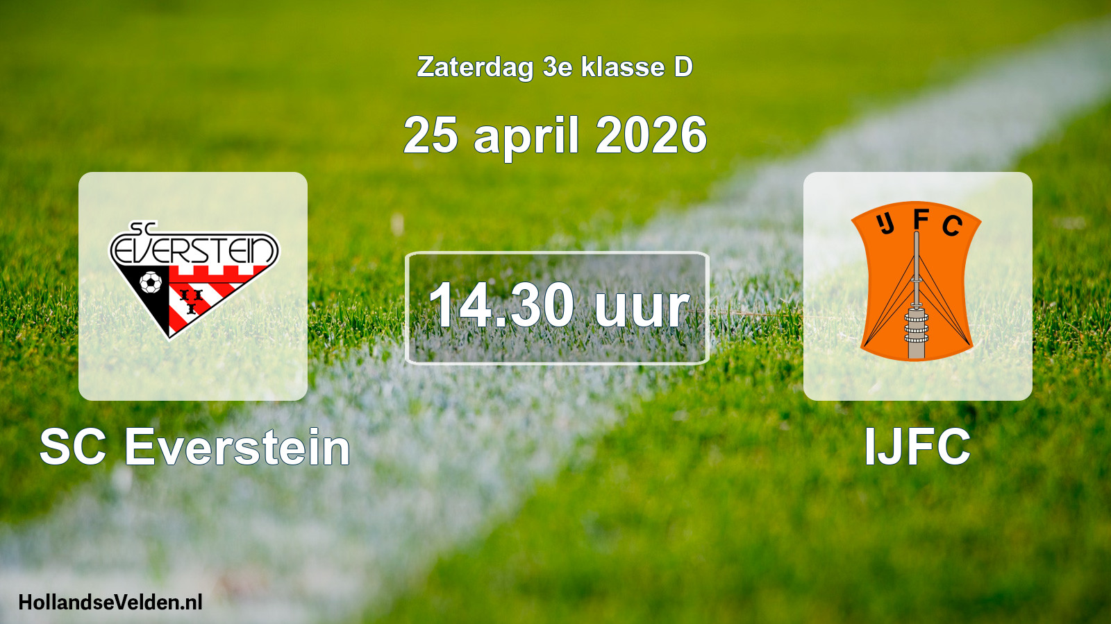 Geplande wedstrijd: SC Everstein - IJFC (25 april 2026)