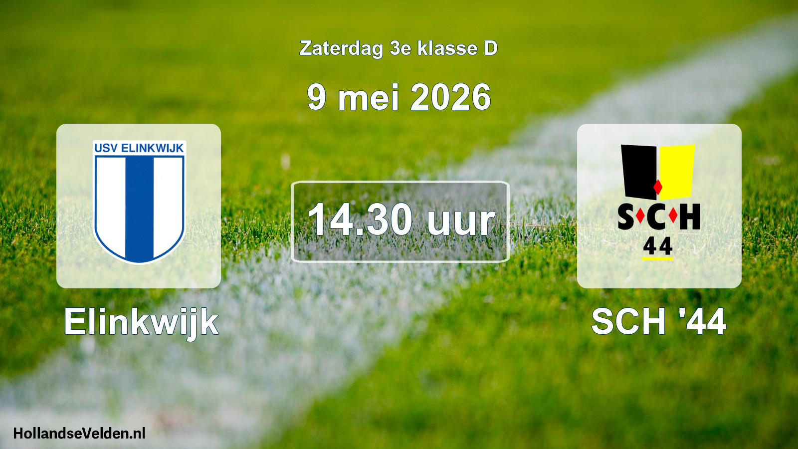 Geplande wedstrijd: Elinkwijk - SCH '44 (9 mei 2026)