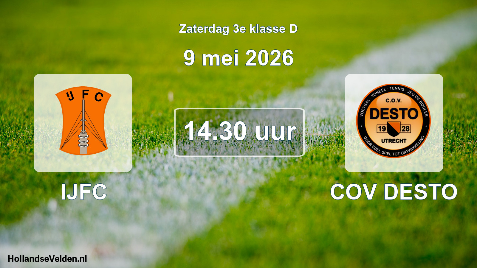 Geplande wedstrijd: IJFC - COV DESTO (9 mei 2026)