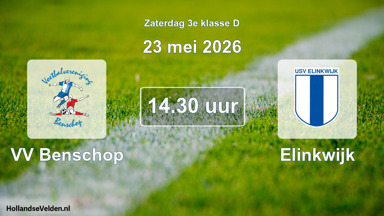 Geplande wedstrijd: VV Benschop - Elinkwijk (23 mei 2026)