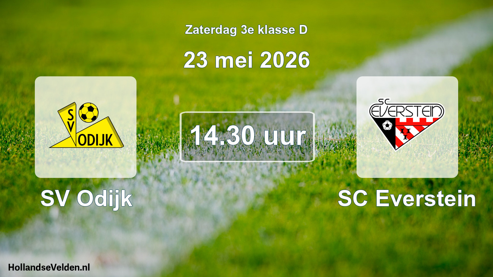 Geplande wedstrijd: SV Odijk - SC Everstein (23 mei 2026)
