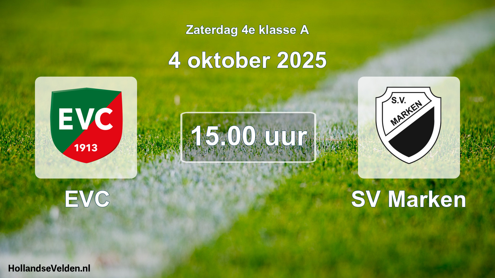 Geplande wedstrijd: EVC - SV Marken (4 oktober 2025)