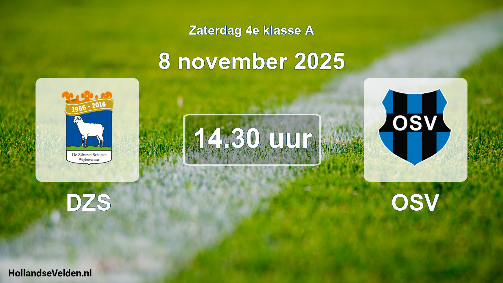 Geplande wedstrijd: DZS - OSV (8 november 2025)